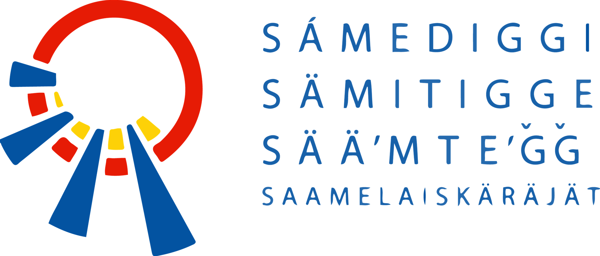 Suomen Saamelaiskäräjien nelikielinen logo